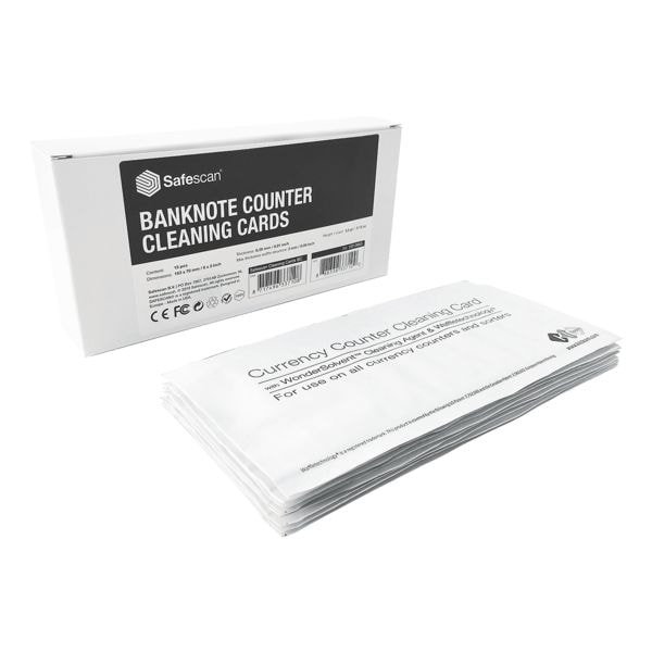Safescan 15er-Pack Reinigungskarten für Banknotenzähler weiß, 15.3x0.026x7.9 cm Image