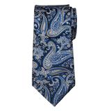 Men's Big & Tall KS Signature Extra Long Classic Paisley Tie by KS Signature in Cobalt Blue Paisley Necktie