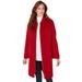 Plus Size Women's A-Line Driving Coat by Roaman's in Deep Crimson (Size 26/28) Wool Coat