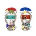 CoTa Global Flip Flop Refrigerator Nautical Ocean Magnet Set, Resin | 4 H x 2 W x 6 D in | Wayfair 7344