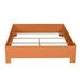 David Francis Furniture 16" Bed Frame Wood in Orange/Gray | 16 H x 57 W x 79 D in | Wayfair B4005BED-D-S149