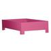 David Francis Furniture 16" Platform Bed Frame Wood in Pink | 16 H x 42 W x 79 D in | Wayfair B4007BED-T-S139