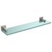 Orren Ellis Haranu Bracket Wall Shelf Glass/Metal in Gray | 2 H x 16 W x 5.7 D in | Wayfair 45057174DE6044B7B9468D0FF8DCD426