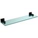 Orren Ellis Haranu Bracket Wall Shelf Glass/Metal in Black | 2 H x 16 W x 5.7 D in | Wayfair 13A35431B7794D29BF2152E94813CBC7