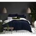 Wade Logan® Wasson Plush Comforter Set Polyester/Polyfill in Blue/Navy | King Comforter + 2 Shams + 2 Throw Pillows | Wayfair