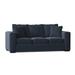 Latitude Run® Aceyn 87" Square Arm Sofa w/ Reversible Cushions Wood/Polyester in Blue | 38 H x 87 W x 39 D in | Wayfair FG-JAMI-S-JAN-COP