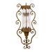 Fleur De Lis Living Metal & Glass Sconce Glass/Metal in Brown | 25 H x 10 W x 8.5 D in | Wayfair E9417C7F0B1145159863B1509712A978