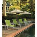 Sol 72 Outdoor™ Mckinnon 80" Long Reclining Chaise Lounge Set w/ Tables Metal in Green | 39.5 H x 32 W x 80 D in | Wayfair