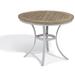 Oxford Garden Travira Bistro Outdoor Table Wood in White/Brown | 29 H x 36 W x 36 D in | Wayfair TV36FTAV