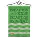 Breeze Decor Breathe in Impressions Decorative 2-Sided Polyester 19 x 13 in. Flag Set in Green | 18.5 H x 13 W x 1 D in | Wayfair