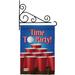 Breeze Decor Time to Party Impressions Decorative Garden 2-Sided Polyester 19 x 13 in. Flag Set in Blue/Red | 18.5 H x 13 W x 1 D in | Wayfair