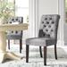 Lark Manor™ Ameriga Tufted Upholstered Side Chair Velvet in Gray | 39.8 H x 18.5 W x 21.7 D in | Wayfair LRKM4116 42856025