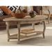 Kelly Clarkson Home Francoise 48" Wide Rustic Wooden Oval Coffee Table w/ 1 Shelf Wood in Brown | 19 H x 48 W x 24 D in | Wayfair