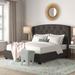 Kelly Clarkson Home Tyne Low Profile Storage Platform Bed Upholstered/Polyester in Gray | 60 H x 85 W x 87 D in | Wayfair