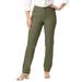 Plus Size Women's Classic Cotton Denim Straight-Leg Jean by Jessica London in Dark Olive Green (Size 22 W) 100% Cotton