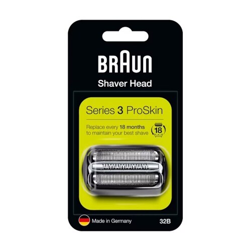 Braun Series 3 ProSkin Scherkopf 32B Schwarz – Ersatz-Kombipack für elektrische Rasierer Image