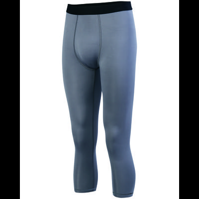 Augusta Sportswear 2619 Youth Hyperform Compression Calf-Length Tight in Graphite Grey size Large | Polyester/Spandex Blend