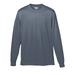 Augusta Sportswear 788 Athletic Adult Wicking Long-Sleeve T-Shirt in Graphite Grey size 2XL | Polyester