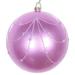 Vickerman 616819 - 4" - Orchid - Candy Glitter - Curtain Christmas Tree Ornament (4 Pack) (MT194569D)