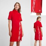 Adidas Dresses | Adidas Originals Danielle Cathari Mock Neck Dress | Color: Red/White | Size: Xs