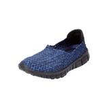 Extra Wide Width Women's CV Sport Ria Slip On Sneaker by Comfortview in Denim (Size 9 WW)