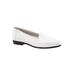 Extra Wide Width Women's Liz Leather Loafer by Trotters® in White (Size 7 WW)