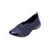 Wide Width Women's CV Sport Greer Slip On Sneaker by Comfortview in Navy (Size 7 1/2 W)