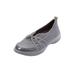 Wide Width Women's CV Sport Greer Slip On Sneaker by Comfortview in Dark Grey (Size 9 W)