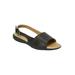 Wide Width Women's The Adele Sling Sandal by Comfortview in Black (Size 11 W)