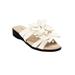 Wide Width Women's The Paula Slip On Sandal by Comfortview in White (Size 10 W)