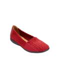 Extra Wide Width Women's The Bethany Slip On Flat by Comfortview in Crimson (Size 7 1/2 WW)