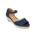 Extra Wide Width Women's The Charlie Espadrille by Comfortview in Navy (Size 7 1/2 WW)