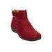 Extra Wide Width Women's The Cassie Bootie by Comfortview in Rich Burgundy (Size 8 WW)
