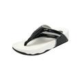 Extra Wide Width Women's The Sporty Slip On Thong Sandal by Comfortview in Black (Size 10 WW)