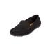 Wide Width Women's The Milena Moccasin by Comfortview in Black (Size 9 1/2 W)