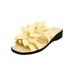 Extra Wide Width Women's The Paula Slip On Sandal by Comfortview in Pale Yellow (Size 10 1/2 WW)