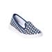 Wide Width Women's The Dottie Slip On Sneaker by Comfortview in Denim Eyelet (Size 9 1/2 W)