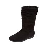 Wide Width Women's The Aneela Wide Calf Boot by Comfortview in Black (Size 8 W)