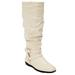 Women's The Arya Wide Calf Boot by Comfortview in Winter White (Size 9 1/2 M)