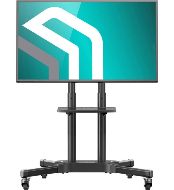 ONKRON Rollbarer TV Ständer 32"-65", 50 kg max, VESA 600x400, Höhenverstellbar, TS1351-B Schwarz Image