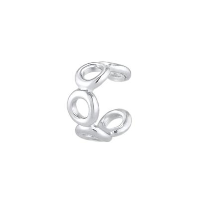 Elli - Single Earcuff Klemme Ring Kreis Geo Look 925 Silber Earcuffs 1 ct Damen