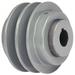 ZORO SELECT 2VP36118 1-1/8" Fixed Bore 2 Groove Variable Pitch Pulley 3.35" OD
