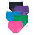 Plus Size Women's Cotton Brief 5-Pack by Comfort Choice in Bright Pack (Size 11) Underwear