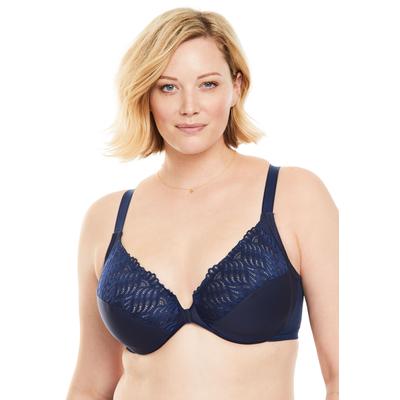Plus Size Women's Wonderwire® Front Close T-Back Bra 1246 by Glamorise in Blue (Size 48 G)