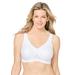 Plus Size Women's Glamorise® Magic Lift® Medium-Impact Wireless Sport Bra 1005 by Glamorise in White (Size 42 G)