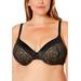 Plus Size Women's Comfort Devotion Extra Coverage T-Shirt Bra 09404 by Maidenform in Black Beige (Size 34 D)