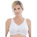 Plus Size Women's Glamorise® Magic Lift® Medium-Impact Wireless Sport Bra 1005 by Glamorise in White (Size 44 J)