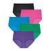 Plus Size Women's Nylon Brief 5-Pack by Comfort Choice in Bright Pack (Size 14) Underwear