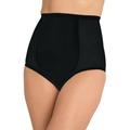 Plus Size Women's High-Waisted Power Mesh Firm Control Shaping Brief by Secret Solutions in Black (Size L) Shapewear