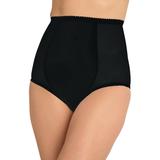 Plus Size Women's High-Waist Power Mesh Shaping Brief by Secret Solutions in Black (Size L) Shapewear